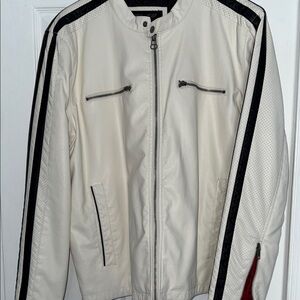 Wilsons Leather Cream and Black Lightweight Jacket